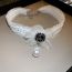 Fashion Necklace-white Fabric Diamond Mesh Flower Lace Necklace