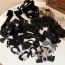 Fashion 21# Hair Tie-black (love) Metal Love Pleated Hair Tie