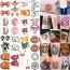 Fashion C Package 30 Pieces Per Pack Cartoon Printed Tattoo Stickers