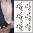 Fashion 10 Number Ten Pictures Small Red Flower Printed Tattoo Sticker
