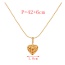 Fashion Golden 2 Copper Inlaid Zircon Hollow Five-pointed Star Pendant Beads Double-sided Necklace (single)