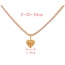 Fashion Golden 2 Copper Inlaid Zircon Hollow Five-pointed Star Pendant Double-sided Necklace (single)