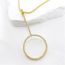 Fashion Gold Copper Inlaid Zirconium Hollow Ring Pendant
