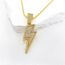Fashion Gold Gold-plated Copper And Diamond Lightning Pendant