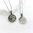 Fashion Silver Gold Plated Copper Embossed Medallion Pendant