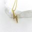 Fashion Silver Gold-plated Copper Lightning Bolt Necklace With Diamonds