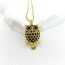 Fashion Gold Gold Plated Copper Owl Necklace With Zirconium