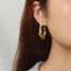 Fashion Gold Stainless Steel Gold Plated Irregular Earrings
