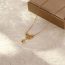 Fashion Gold Stainless Steel Bow Love Y-shaped Necklace