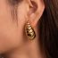 Fashion 5# Titanium Steel Geometric C-shaped Earrings