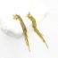 Fashion Gold Gold-plated Copper Five-pointed Star Tassel Earrings