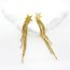Fashion Gold Gold-plated Copper Five-pointed Star Tassel Earrings