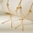Fashion Golden 2 Copper Set Zircon Five-pointed Star Pendant Tassel Necklace