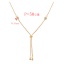 Fashion Golden 1 Copper Set Zircon Love Pendant Tassel Necklace