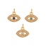 Fashion White Copper Inlaid Zirconia Eye Pendant Accessories