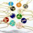 Fashion Libra Copper Set With Diamond Oil Constellation Necklace