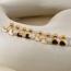 Fashion White 2 Titanium Steel Oil Drop Love Beads Earrings