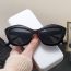 Fashion Gray Frame With White Frame Ac Cat Eye Sunglasses