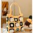 Fashion Yellow Finished Product Package Wool Woven Three-dimensional Flower Shoulder Bag