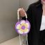 Fashion Light Purple Woven Flower Crossbody Bag
