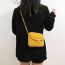 Fashion Yellow [finished Product] Wool Braid Lock Crossbody Bag