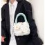 Fashion Gray Handbag Knitted Wool Pleated Tote Bag