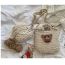 Fashion Khaki (pearl Chain) Finished Bag Wool Knitted Large Capacity Crossbody Bag