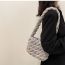 Fashion Medium Package - Pure White Wool Knitted Large-capacity Crossbody Bag Material Bag