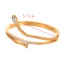 Fashion Gold Titanium Steel Zirconium Snake Bracelet