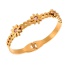 Fashion Gold Titanium Steel Inlaid Zirconium Flower Bracelet