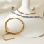 Fashion Gold Titanium Steel Multi-strand Chain Twist Bracelet