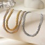 Fashion Silver Titanium Steel Multi-strand Twist Snake Bone Chain Necklace