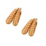 Fashion Gold Titanium Steel Spiral Earrings