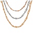 Fashion Silver Titanium Steel Multi-strand Twist Bead Necklace