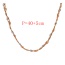 Fashion Gold Titanium Steel Multi-strand Twist Bead Necklace
