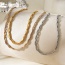Fashion Silver Titanium Steel Multi-strand Twist Necklace