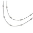 Fashion Silver Titanium Steel Multi-layered Bead Chain Necklace