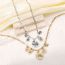 Fashion White King Alloy Turquoise Star Moon Sun Flower Necklace
