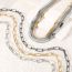 Fashion Gun Black Metal Geometric Snake Bone Chain Double Layer Necklace