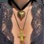 Fashion Black Alloy Diamond Cross Necklace