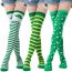 Fashion 6# Stripes/clover Acrylic Printed Knitted Over-the-knee Socks