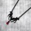 Fashion Black Alloy Love Bat Necklace