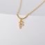 Fashion Silver Q Gold Plated Copper And Diamond 26 Letter Necklace
