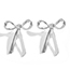 Fashion 01 White K 3081 Alloy Bow Earrings
