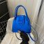 Fashion Sky Blue Pu Glossy Large-capacity Crossbody Bag