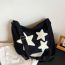 Fashion Black Nylon Five-pointed Star Large Capacity Crossbody Bag