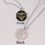 Fashion Silver Alloy Letter Round Necklace