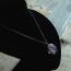 Fashion Silver Alloy Printed Double-sided Glass Ball Necklace