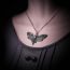 Fashion Silver Alloy Moth Necklace
