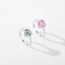 Fashion Pink Metal Diamond Love Ring